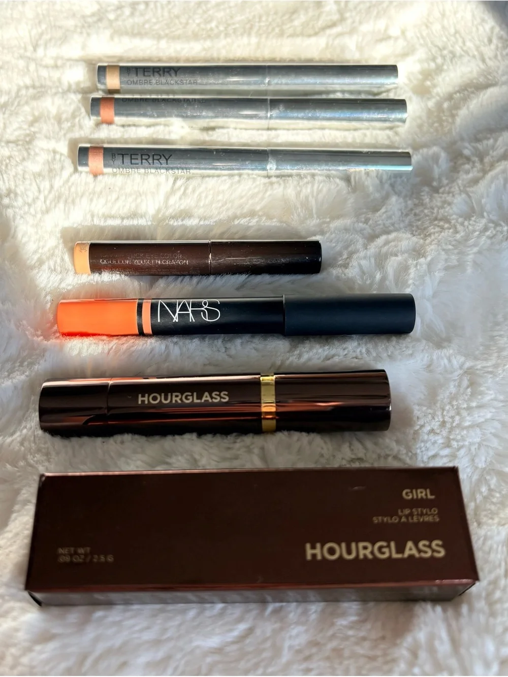 BY TERRY, NARS, Hourglass Eyeshadow Sticks/Lipstick lot - Retail $193!